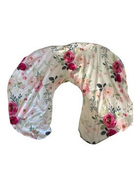 Floral Nursing Pillow Cover - Pink Rose Print